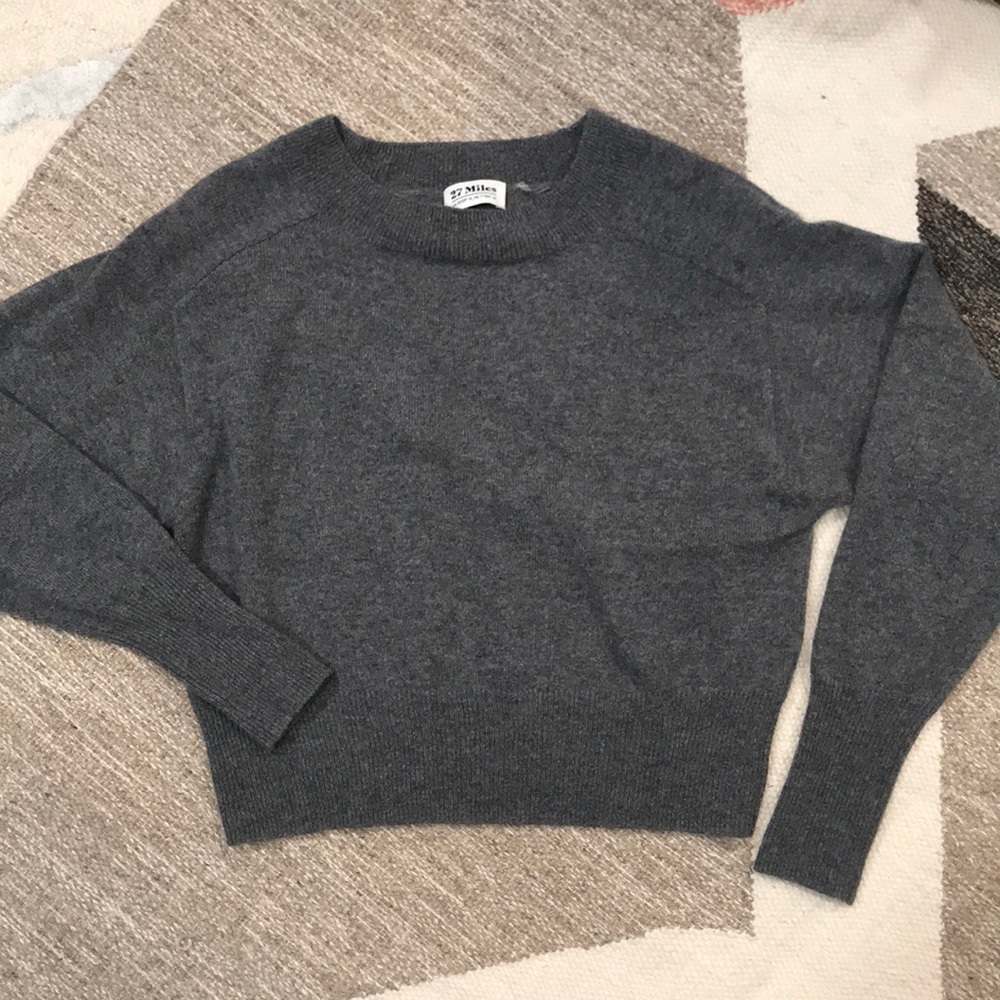 27 Miles Charcoal cashmere Sweater